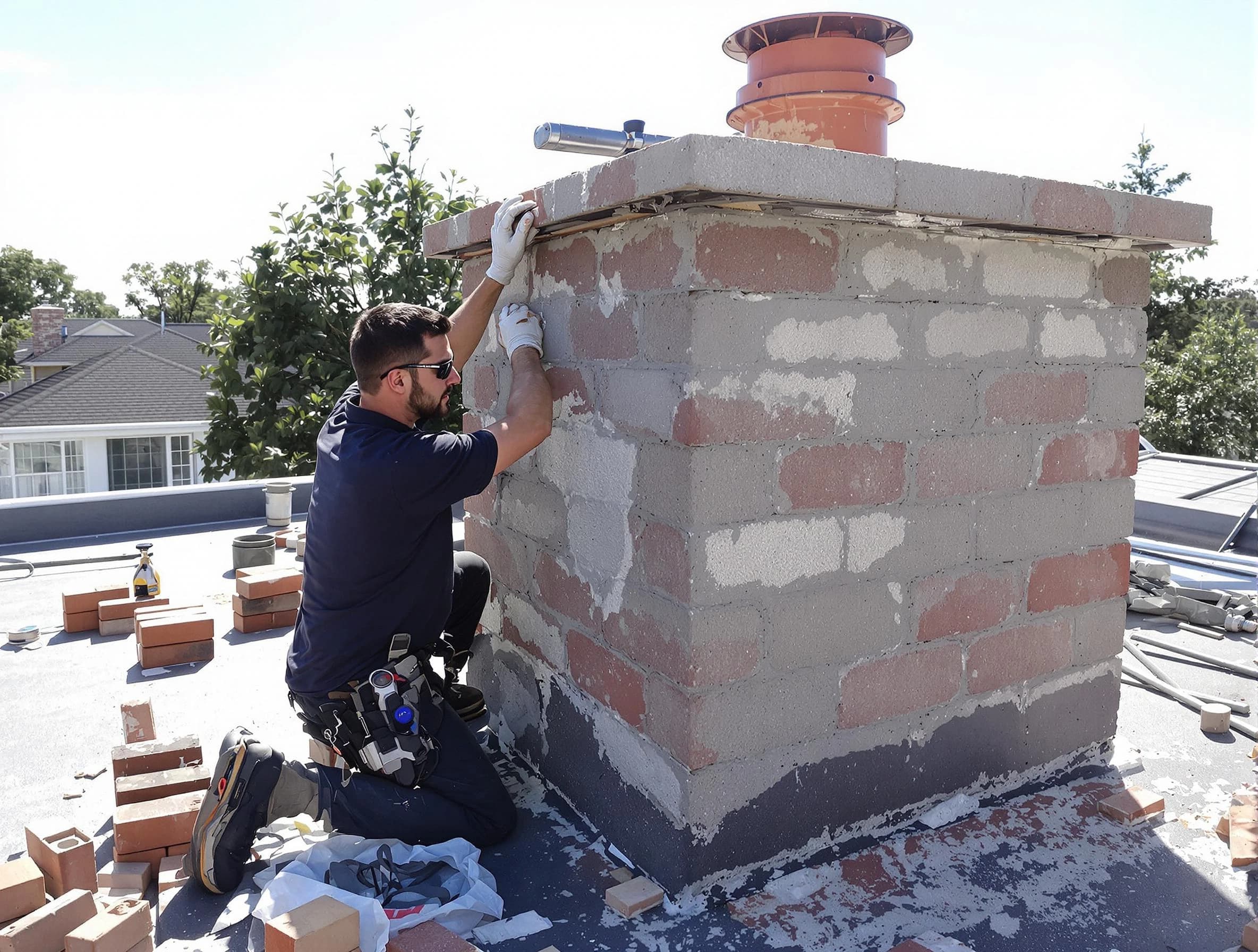 Advanced chimney repair process by Bethany Chimney Sweep in Bethany, OK