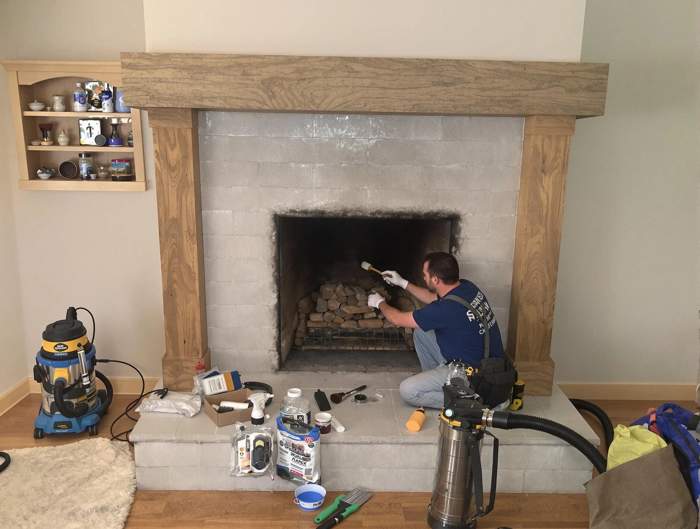 Detailed creosote removal process by Bethany Chimney Sweep in Bethany, OK
