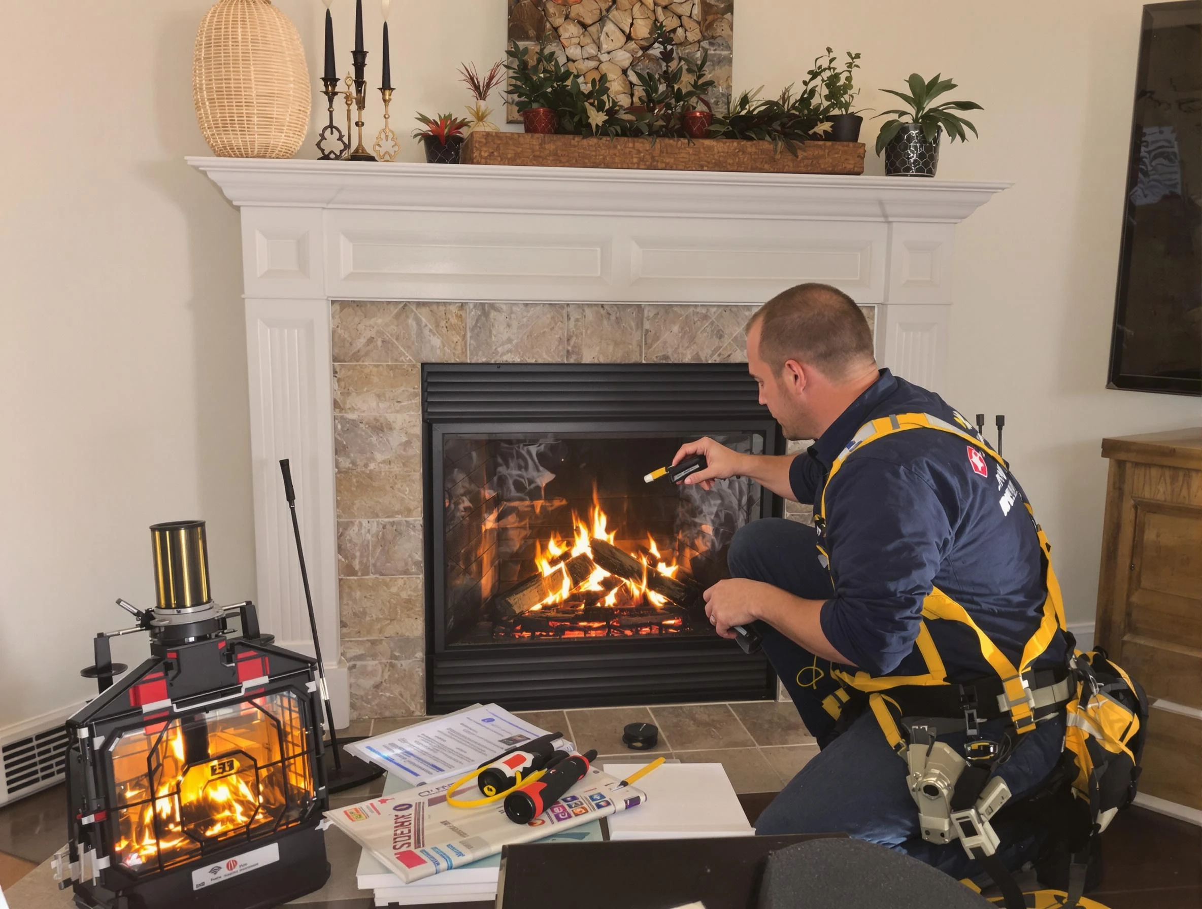 Safety-focused fireplace inspection by Bethany Chimney Sweep in Bethany, OK